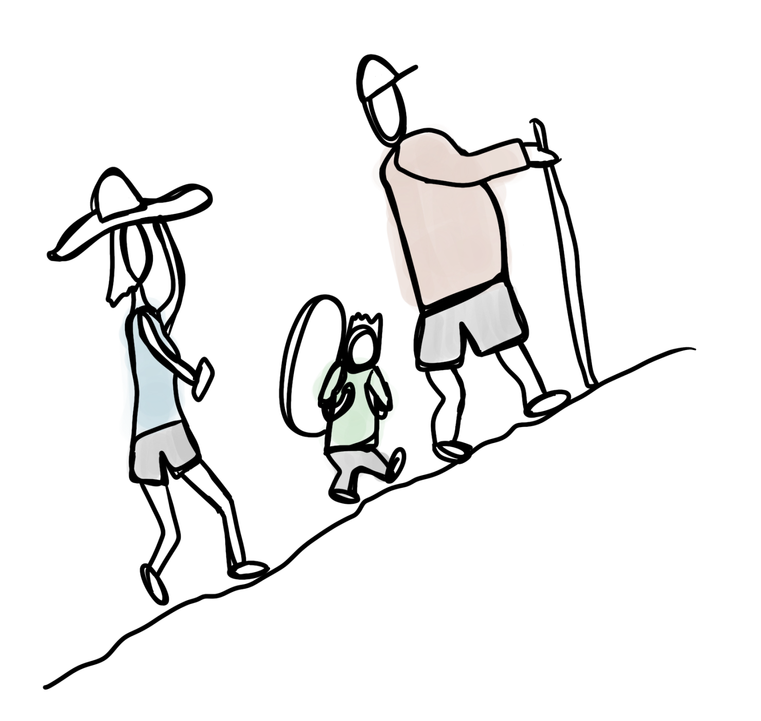 Local 2020 Hiking Cartoon